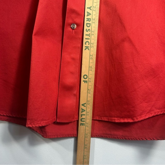 ARIAT Western Workwear Button Down Long Sleeve Shirt Orange; Men’s Size Large - Picture 6 of 16